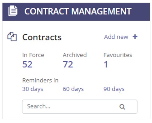 Dashboard contracts