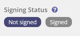 Signing status